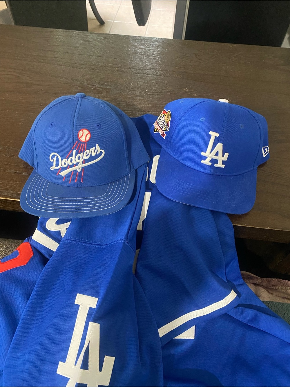 Nike Royal Blue Dodgers Jersey with White Script and Red Number Jackie Robinson - Picture 4 of 6